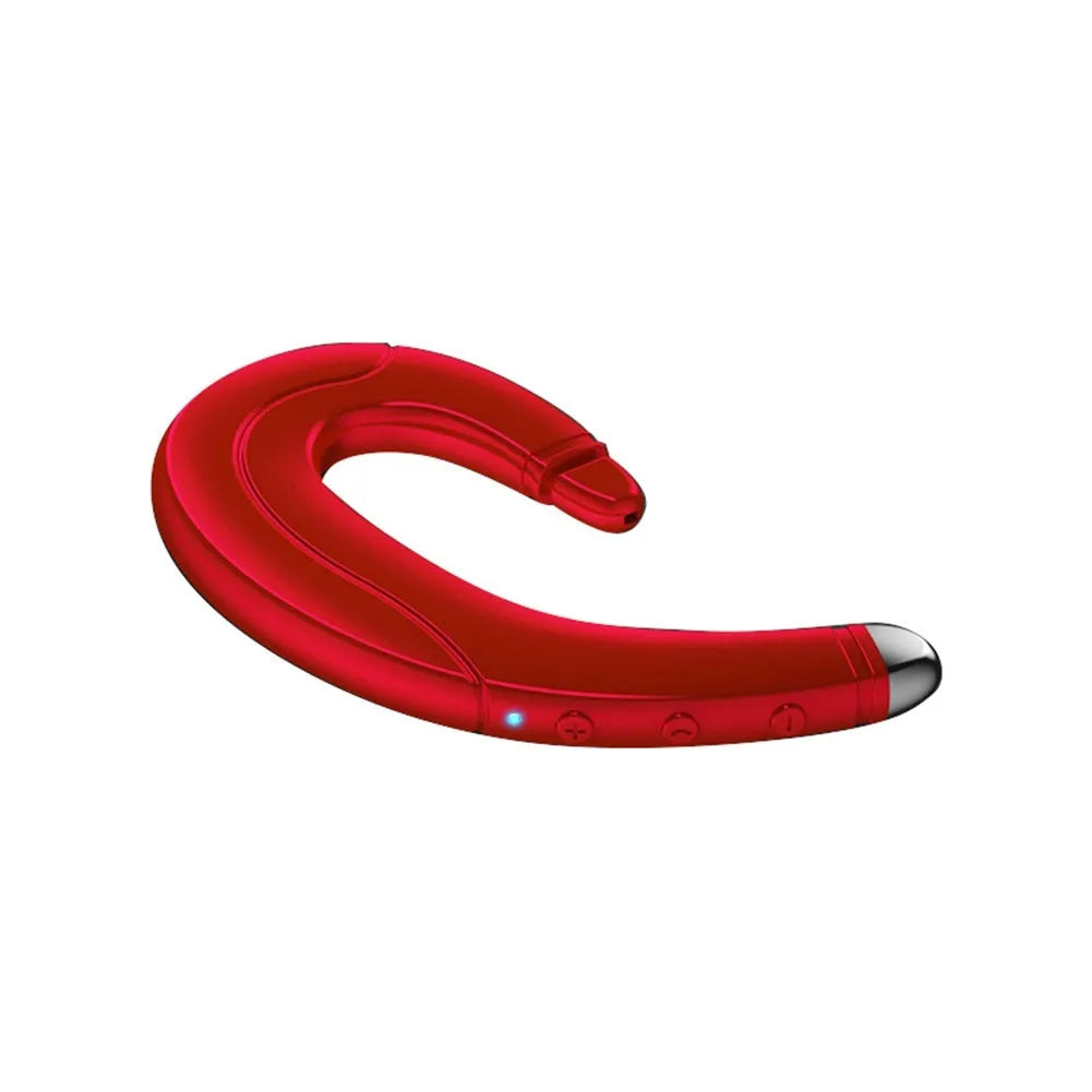 Single-ear Bluetooth headset in black, blue, or red for hands-free driving and calls