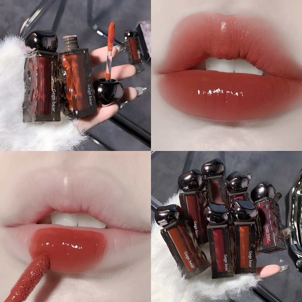 Glacier Lava Lip Lacquer in water light mirror finish with seven colour options