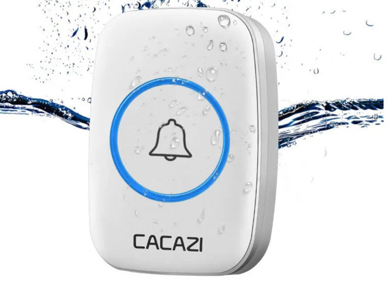 Wireless doorbell receiver and transmitter with 300 metre range and 36 chime options