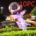 DIY LED luminous transparent balloon and artificial rose bouquet kit for party decoration.