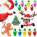 Christmas reflective magnetic light bulbs set with 24 bulbs and 12 wires for metallic surface decoration