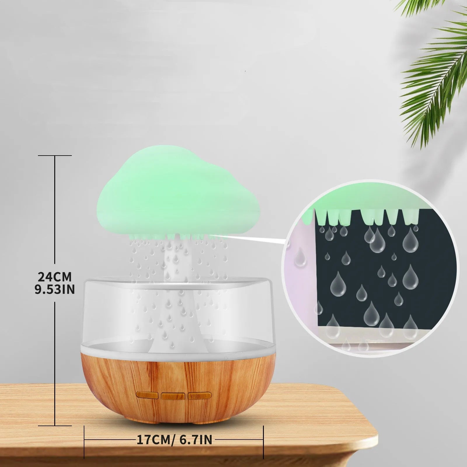 White cloud-shaped humidifier with night light and essential oil diffuser