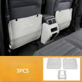 Set of three leather anti-kick pads for 2023 Mitsubishi Outlander car seats.