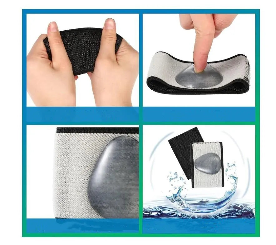 Flat foot support bandage with elastic arch support and heart pad design
