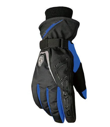 Scoyco Sai Feather MC21 waterproof cold-proof motorcycle gloves in red on display