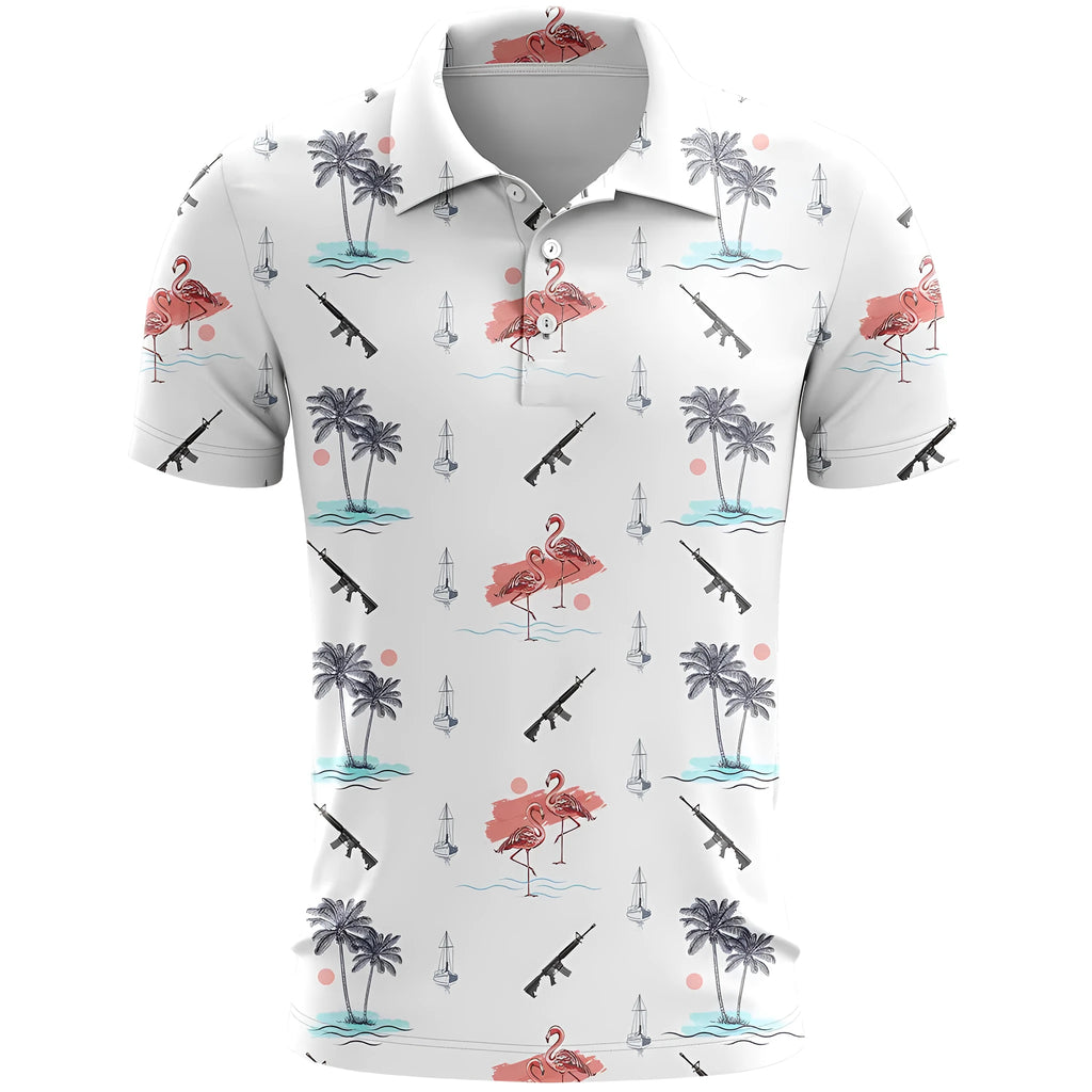 3D printed sports short sleeve shirt in polyester bird eye cloth with loose fit design