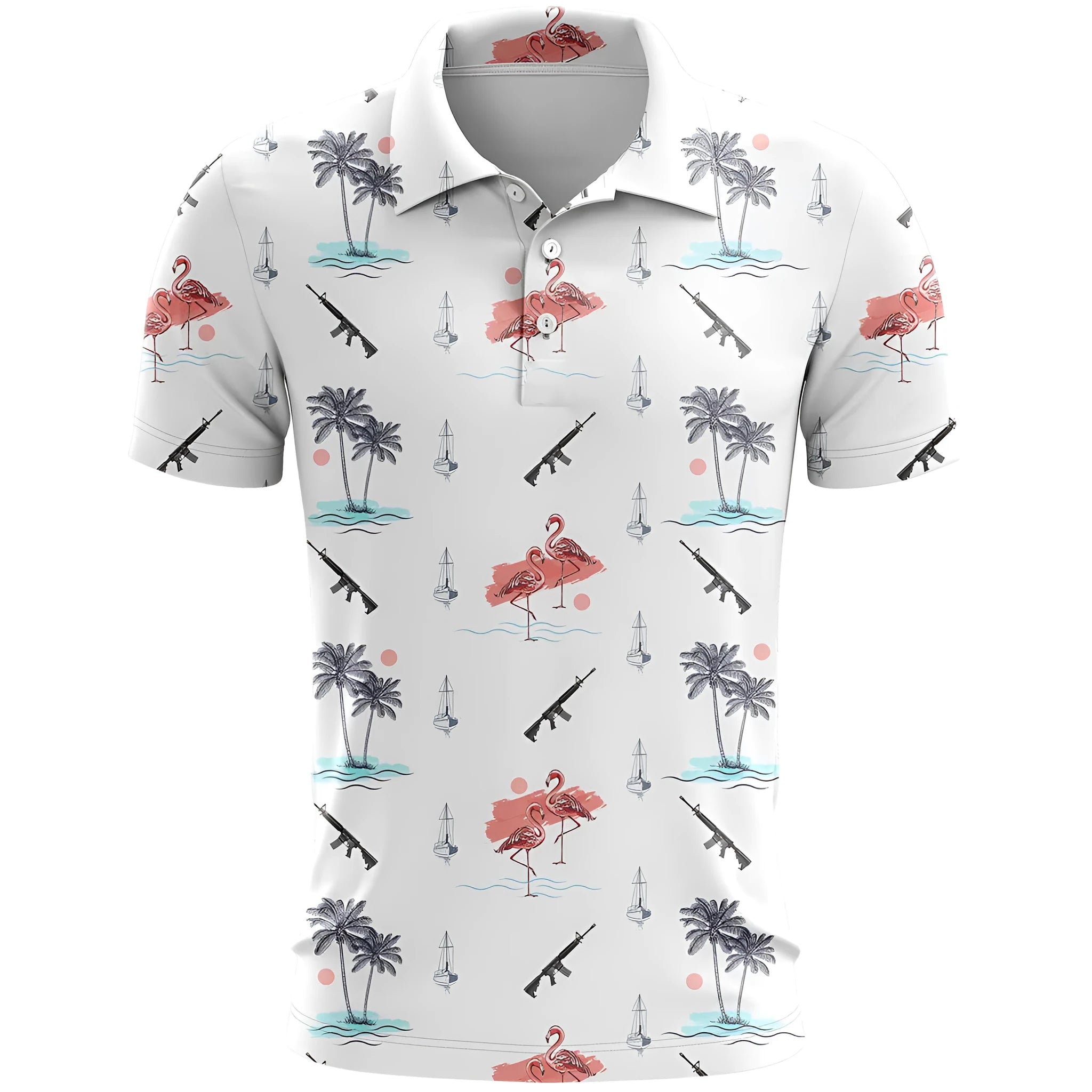 3D printed sports short sleeve shirt in polyester bird eye cloth with loose fit design