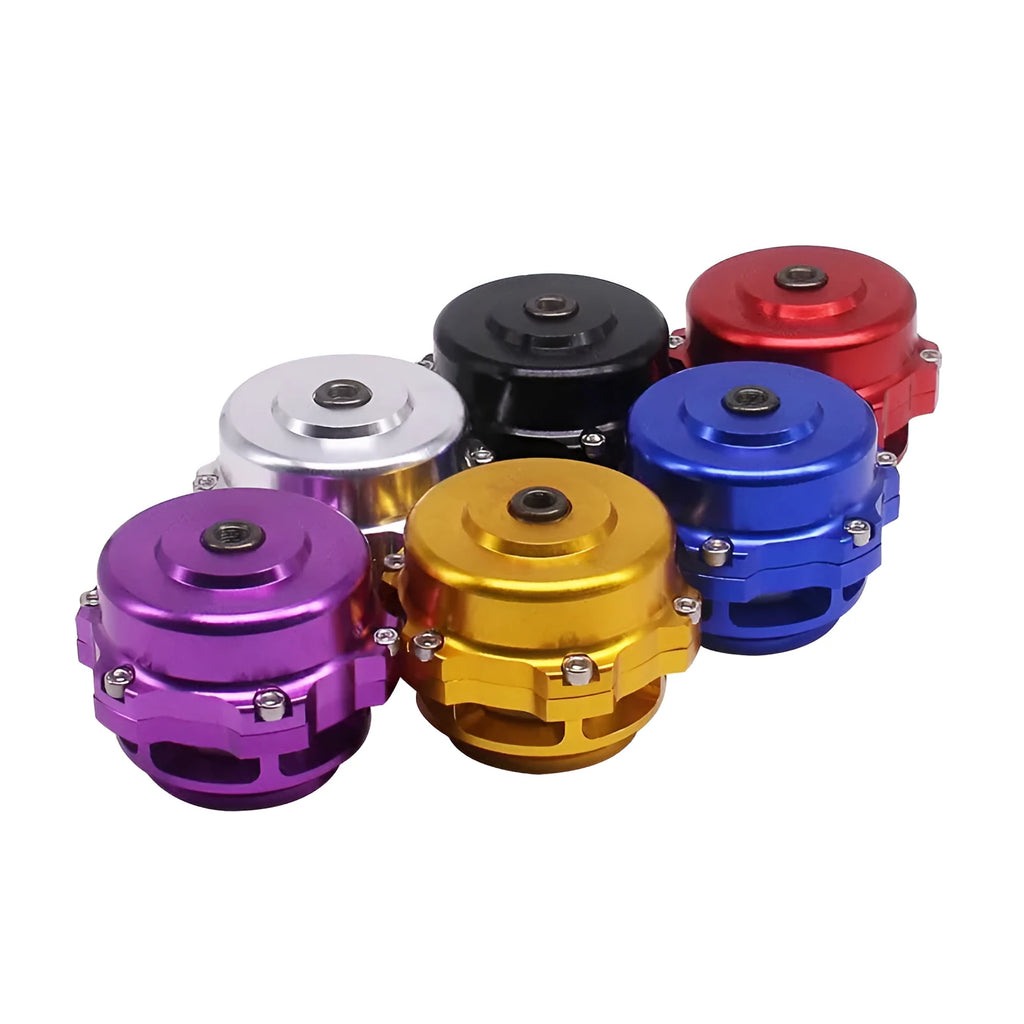 50mm aluminium alloy automotive blow-off valve in choice of six colours for turbo surge protection.