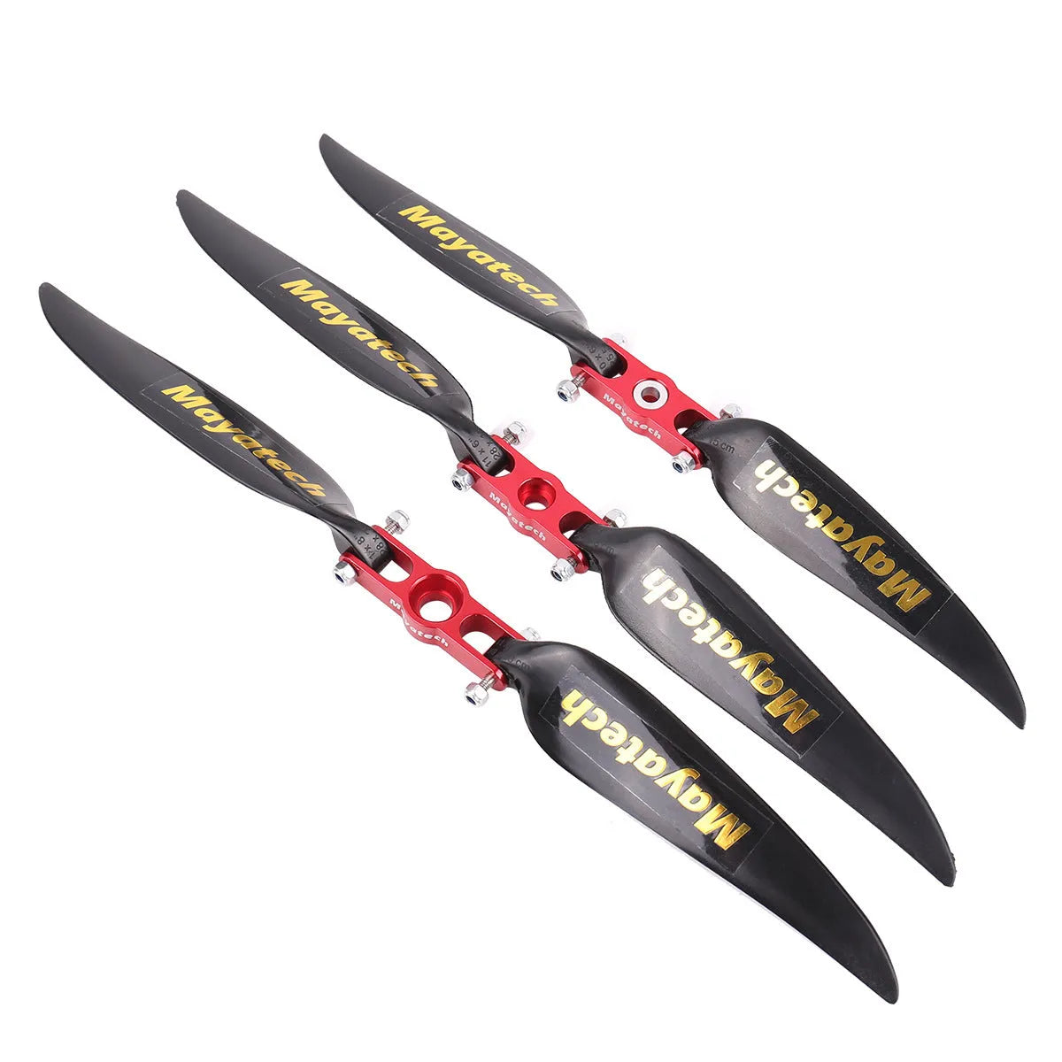 Black nylon glider noise reduction paddle with folding fittings, dimensions 12 by 6.5 centimetres.