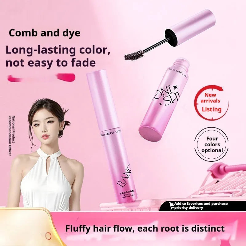 Long-lasting Velvet Eyebrow Cream compact in one of four shades: grey, brown, black, or brown, 4.5g net content.