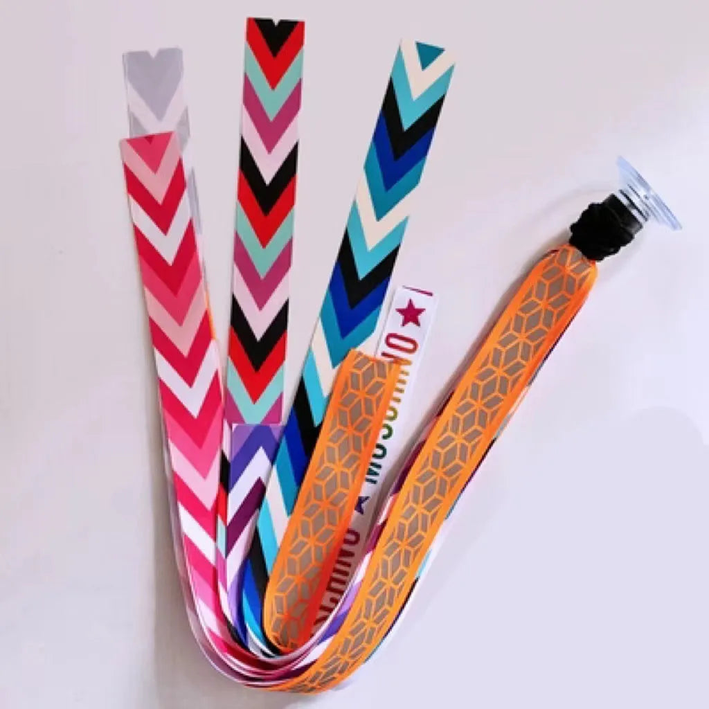 Helmet streamer ribbons for children's roller skating and skiing helmets in twelve colour options