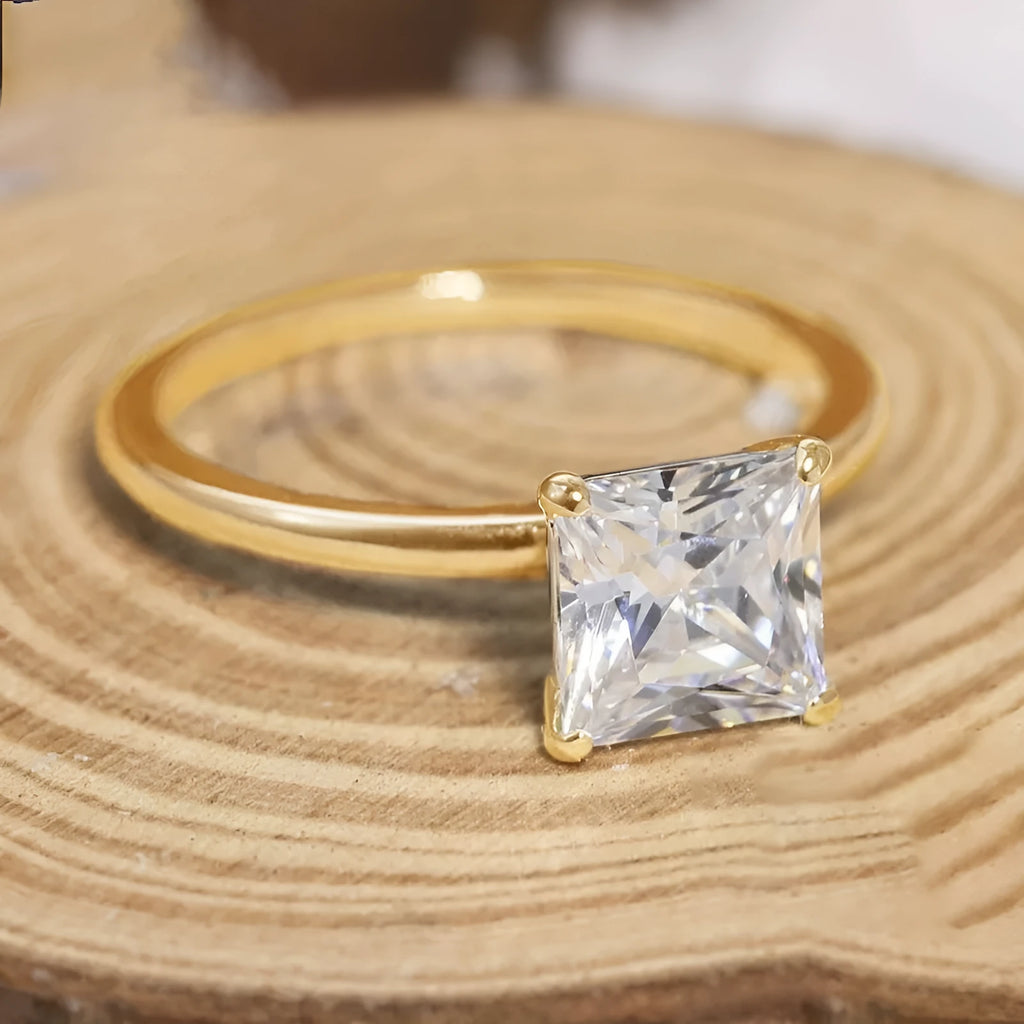 925 silver geometric round ring with polished finish in silver gold rose gold colours