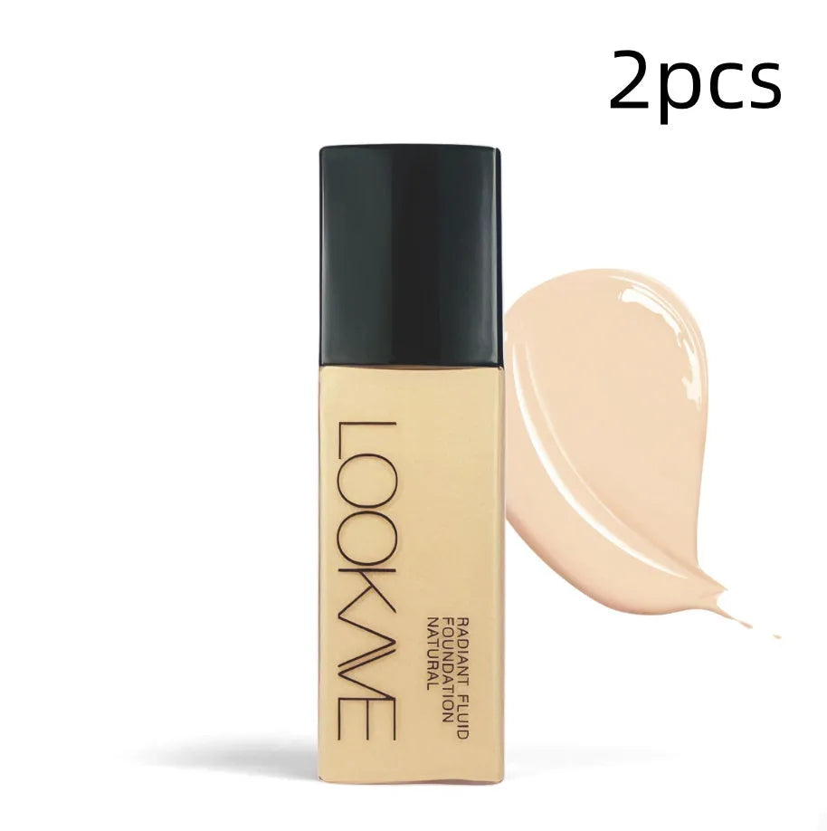 LOOKAVE matte liquid foundation bottle in ivory white shade from the LK63C colour range