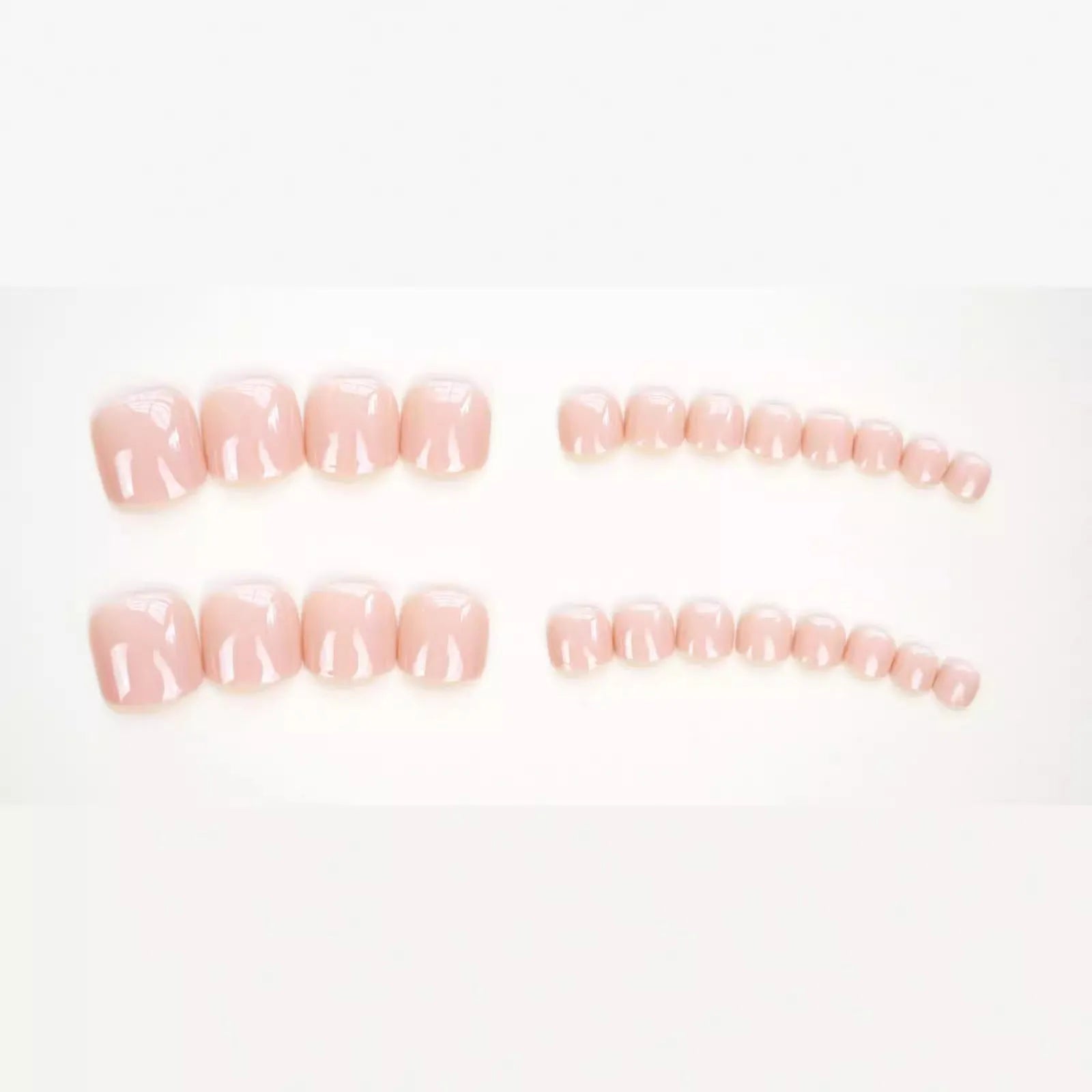 Fashion personality toe nail stickers finished product in skin colour with glue application