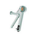 Adjustable spring hand grip strengthener in ABS plastic, shown in three colour options