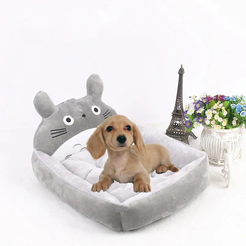Cartoon style washable pet bed sofa for small dogs and cats in multiple colour options