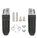 Black aluminium alloy motorcycle footpegs replacement set for Suzuki models