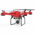 Alloy aerial photography drone in black, red, or white colours with remote control handle