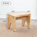 Distressed solid wood household stool for shoe changing with bracket structure
