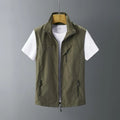 Men's hooded rabbit fur vest in slim fit design available in multiple colours