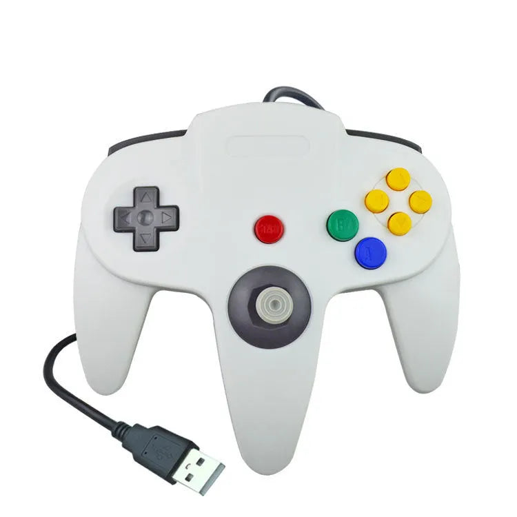 N64 style USB computer game controller in multiple colour options including transparent variants