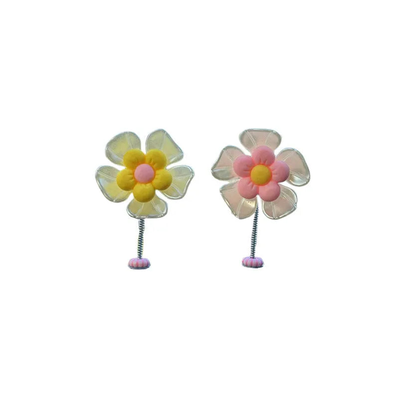 Colourful plastic car swing decoration hanging from rear-view mirror