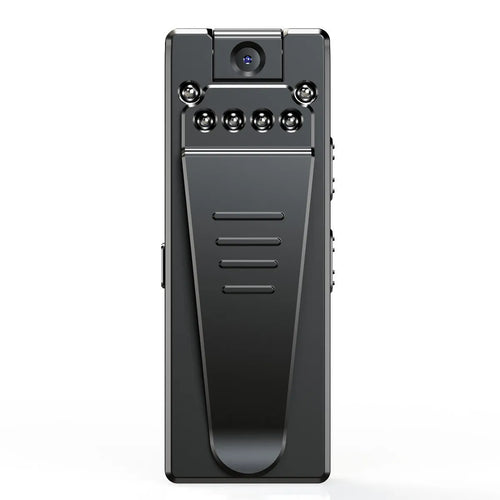 Black 1080p HD DV camera with 90-degree rotation capability for home monitoring and recording