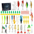24-piece Christmas minnow fishing tackle set with metal lures and storage box in 01 style colour