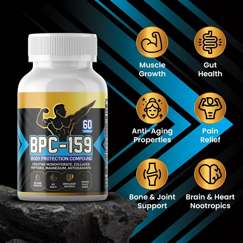 Body energy supplement bottle containing capsules for general wellness support