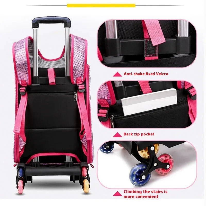 Transparent pet trolley shoulder bag with folding design for small dogs and cats