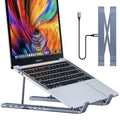 Aluminium alloy folding docking station laptop stand with multi-interface ports