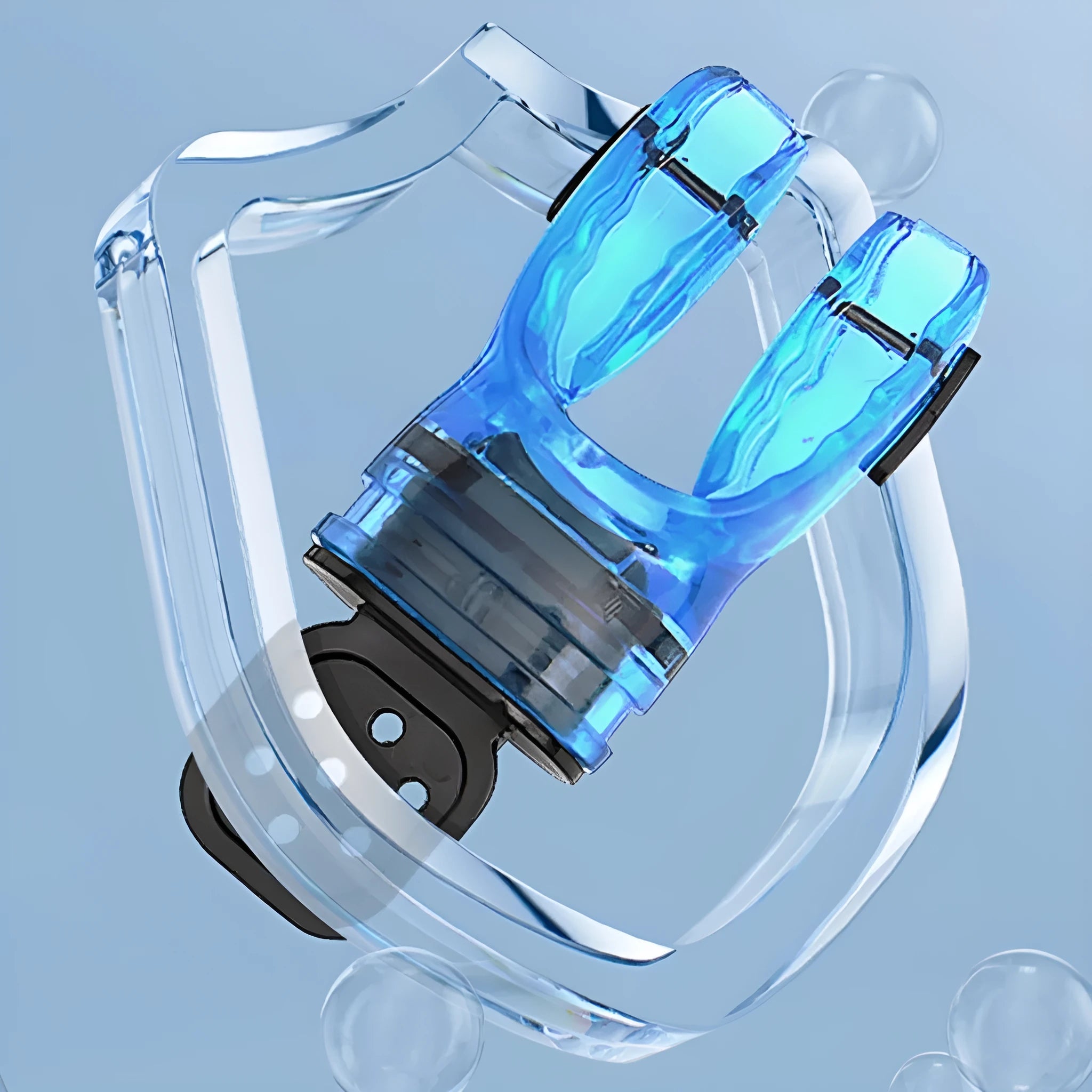 110mm long edible silicone diving mouthpiece in various pure and transparent colours.