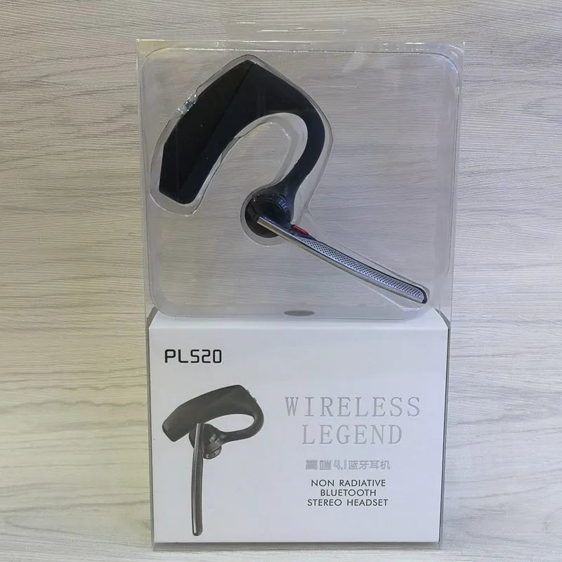 Black stereo Bluetooth sports headphones with battery display and USB charging port