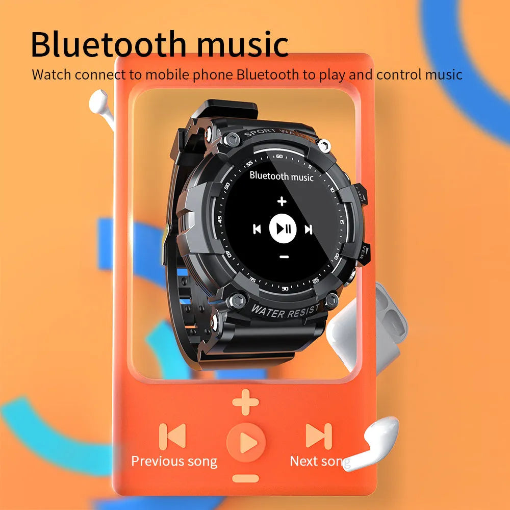 ATTACK 3 IP67 waterproof smartwatch in black with round colour screen and TPU strap on wrist