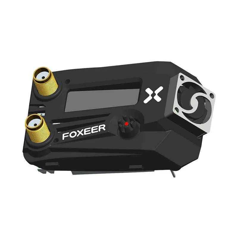 Black Wildfire FPV dual receiver glasses weighing 58g, shown from the front.