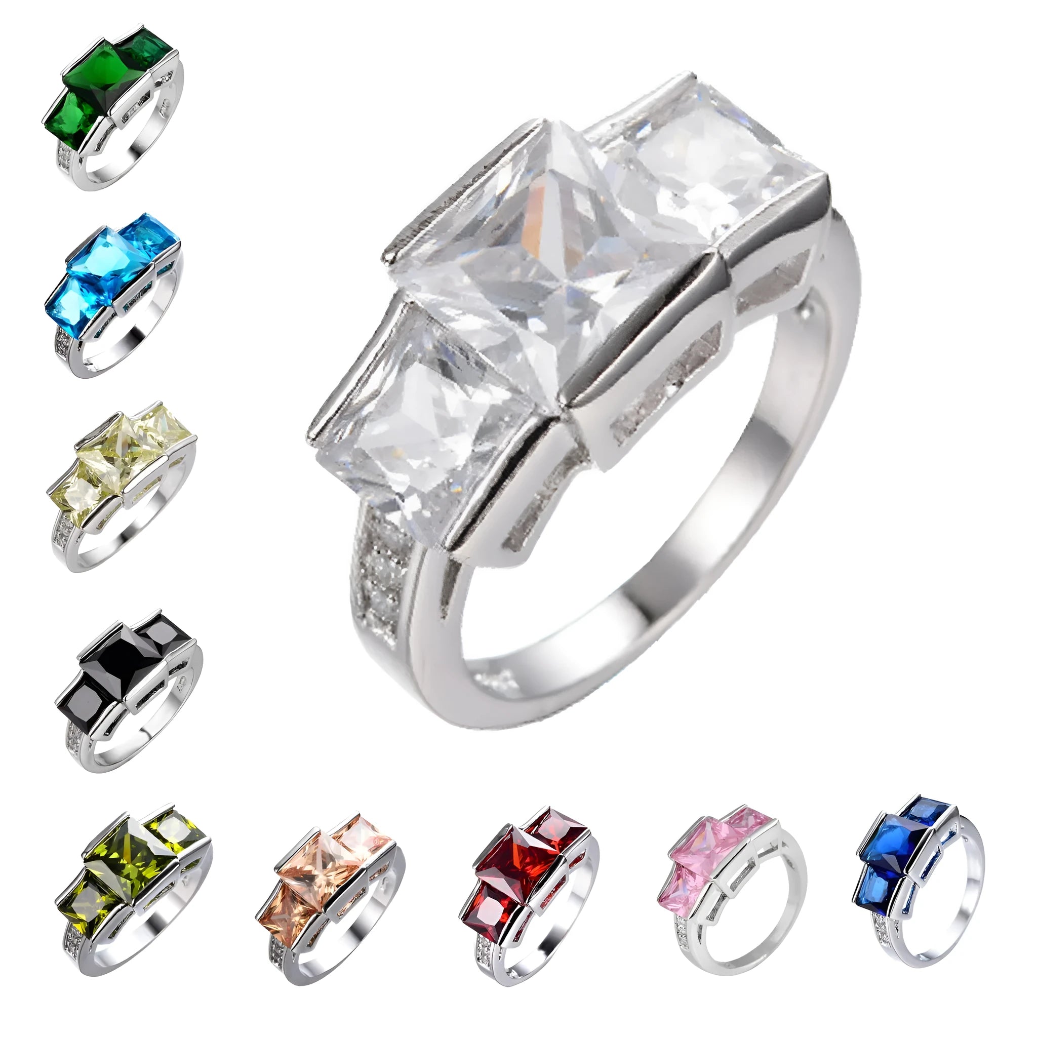 Women's geometric copper ring in multiple colour options with electroplated finish
