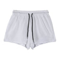 Men's quick-drying nylon shorts in black and white colours with mid waist fit