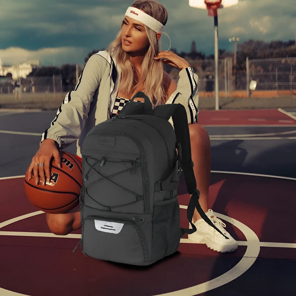 Basketball fitness training backpack Oxford cloth sports bag with 25-35L capacity in multiple colours