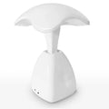 White modern LED desk lamp with touch control and built-in battery