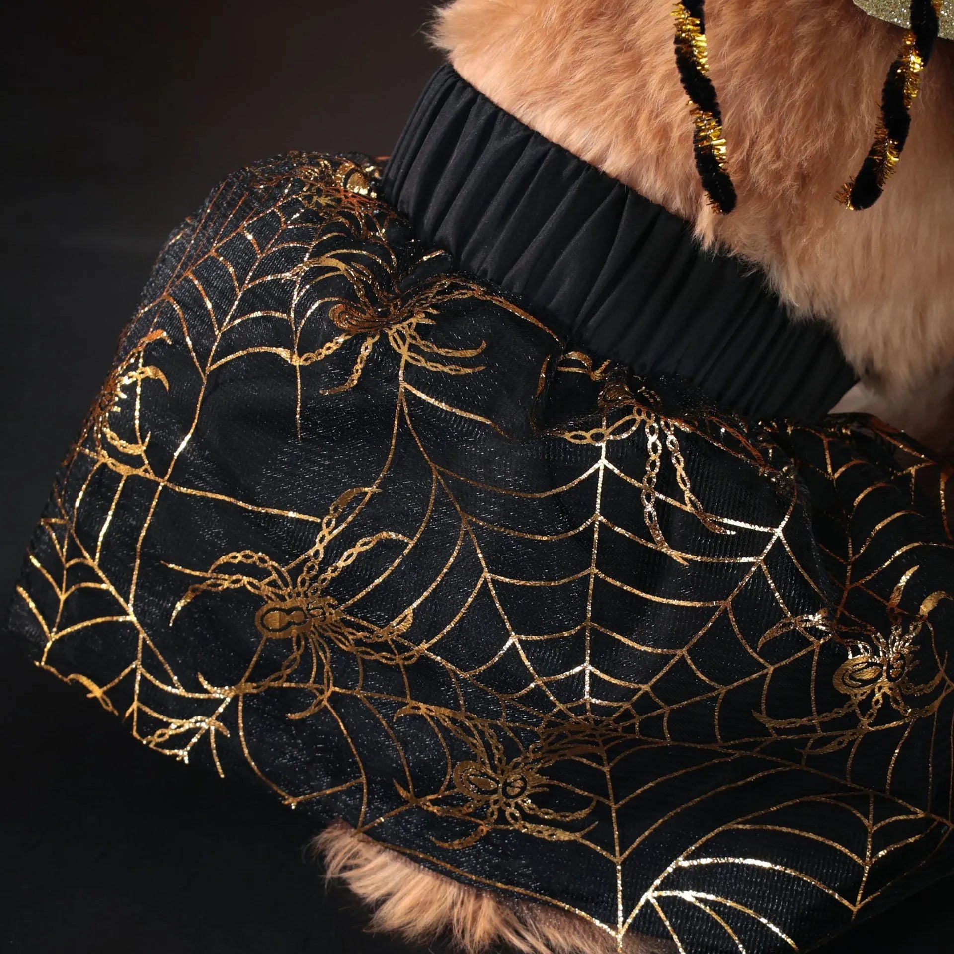 Polyester halloween party dog suit costume in suit colour design shown in multiple sizes