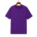 Men's loose fit cotton short sleeve T-shirt on a hanger, available in multiple colours.