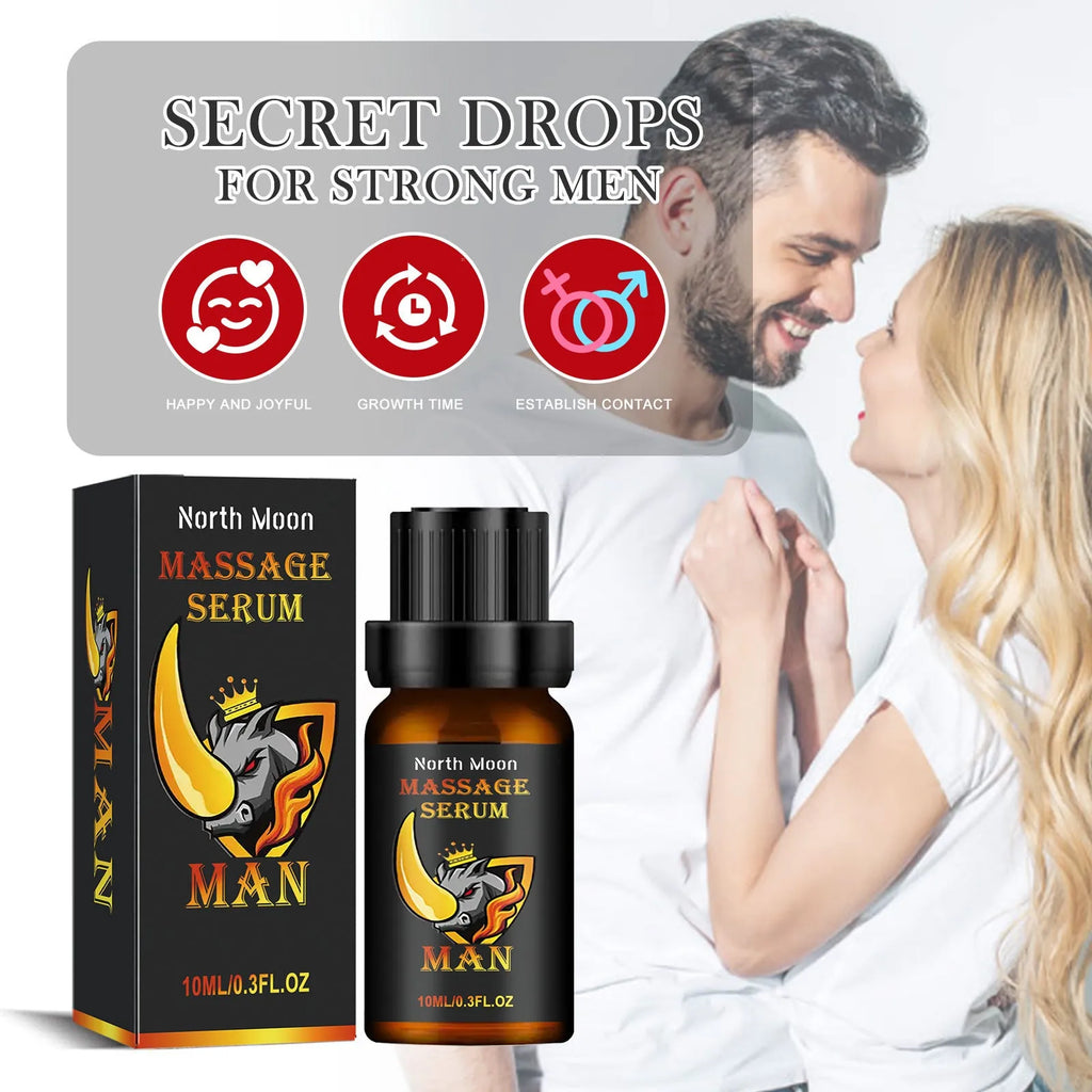 10ml bottle of men's body care essential oil for external massage.