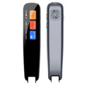 Dark grey or white talking pen for offline text scanning translation measuring 138mm by 30mm by 112mm