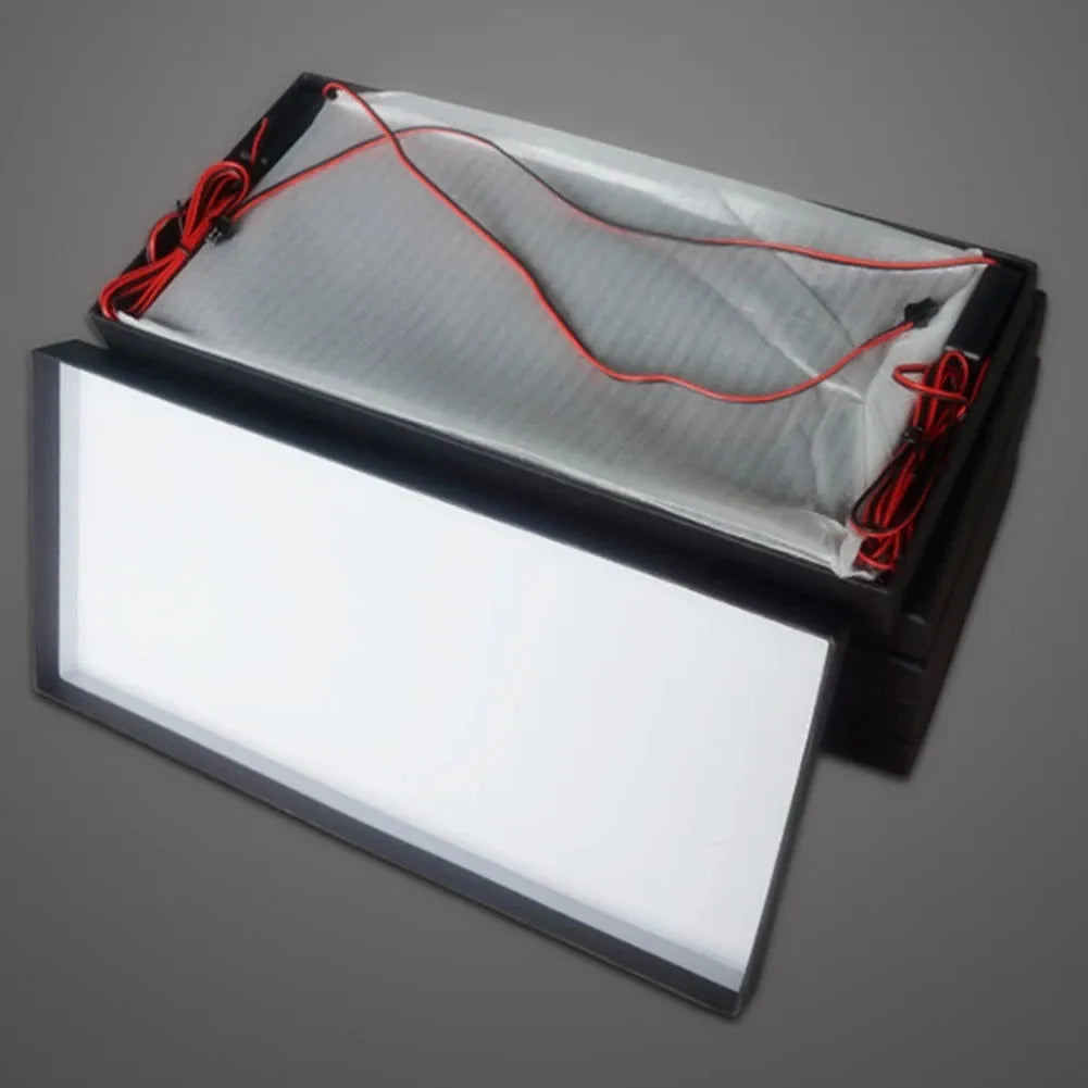 LED truck license plate light set with two plastic-housed light bars for uniform illumination