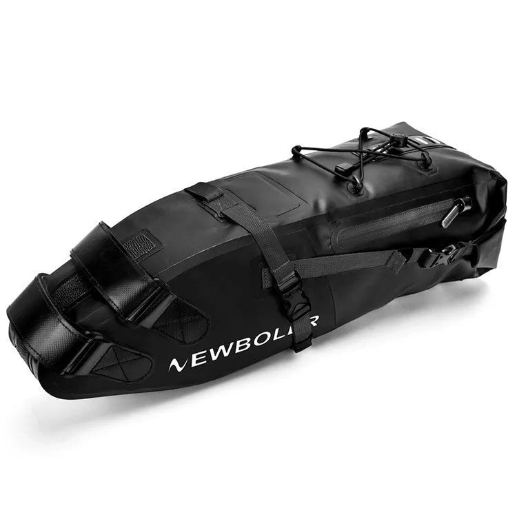 Waterproof PVC bike tail bag with 13 litre capacity for outdoor cycling storage