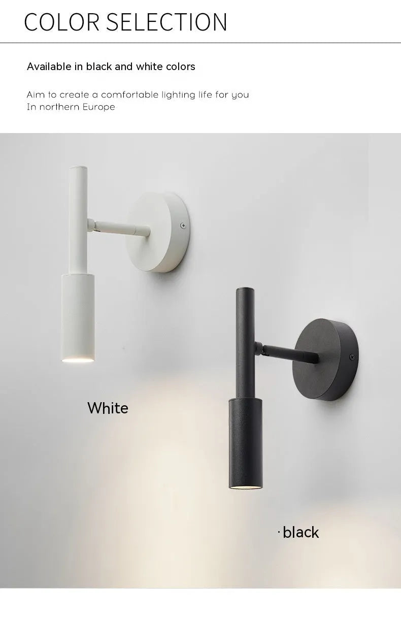 Black wrought iron modern wall light with three colour lighting options