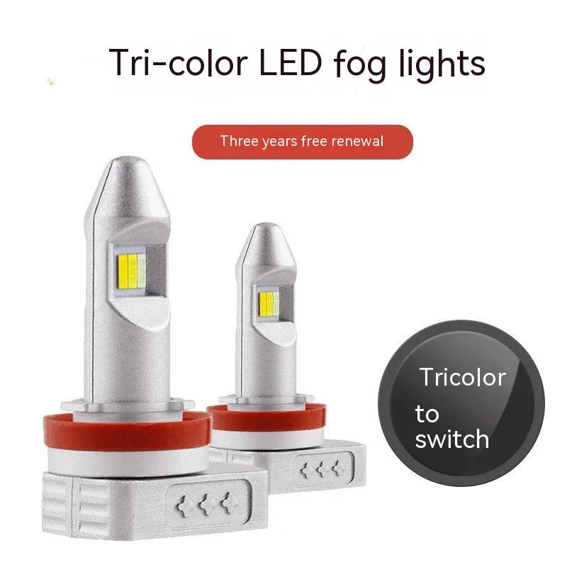 Universal LED fog lamp retrofit bulb with aluminium housing for cars and trucks.
