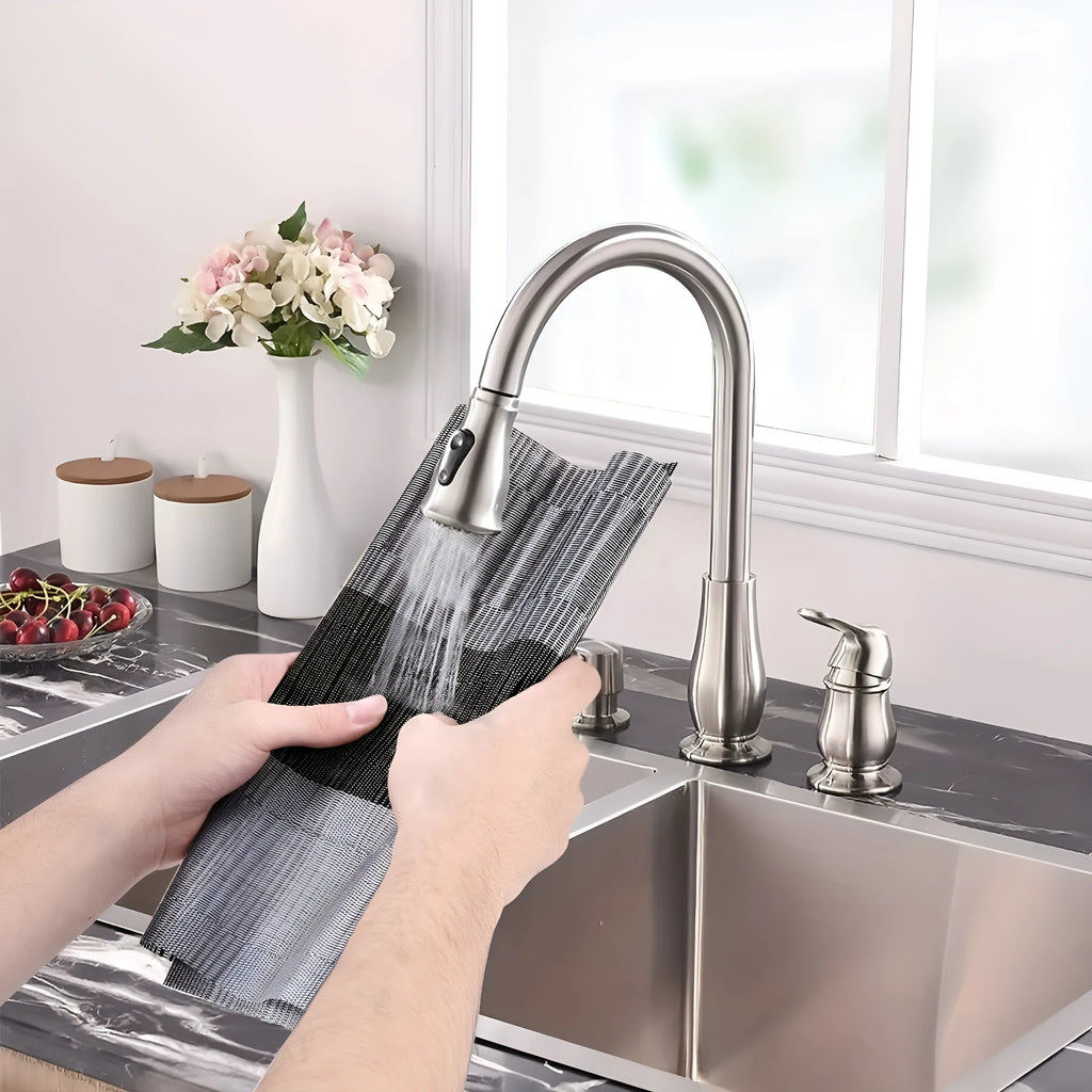 PVC kitchen sink mat in modern simplicity style with non-slip base