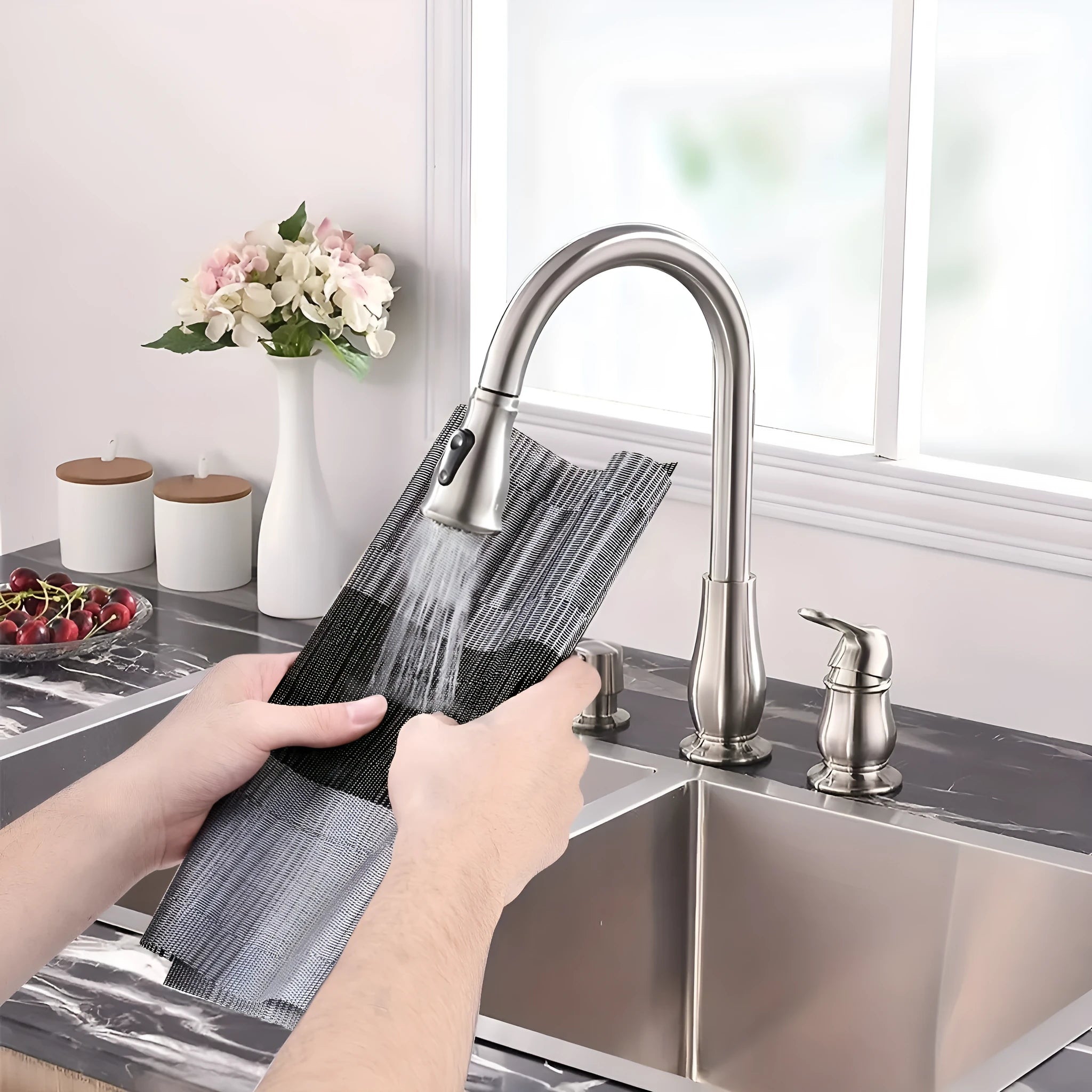 PVC kitchen sink mat in modern simplicity style with non-slip base