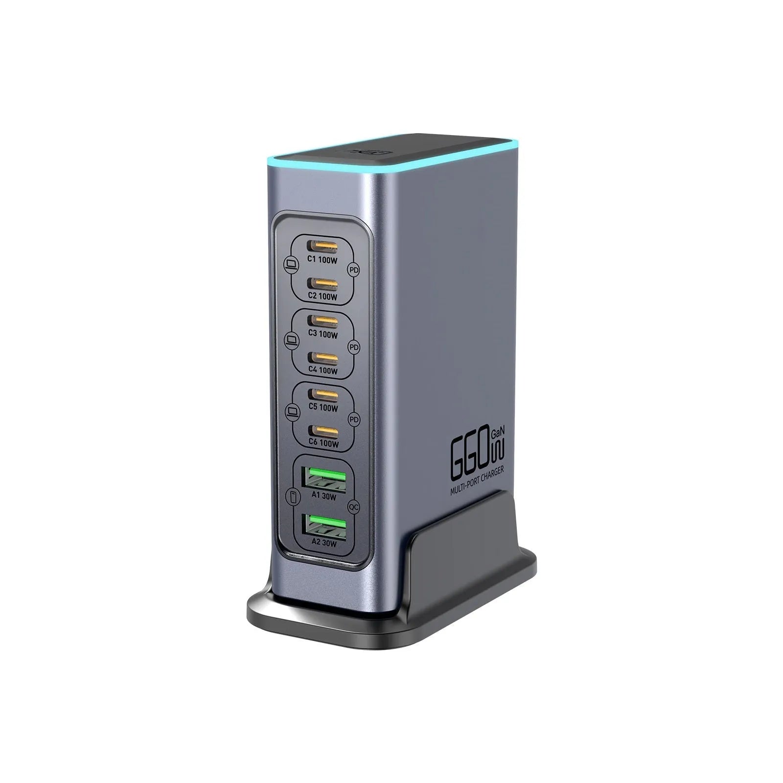 660W gallium nitride multi-port desktop fast charger with Type-C interface